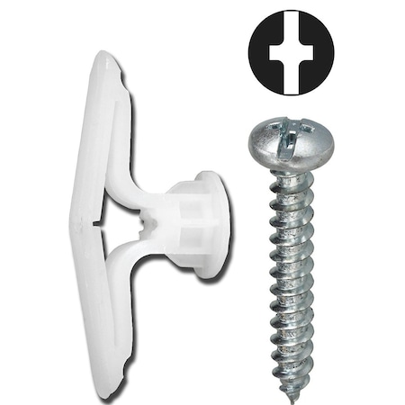 L.H. DOTTIE L.H. Dottie #8 Nylon Toggle Anchor Kit w/ Pan Head Combo Head Screws (Tuff Pack) NTK14LTP